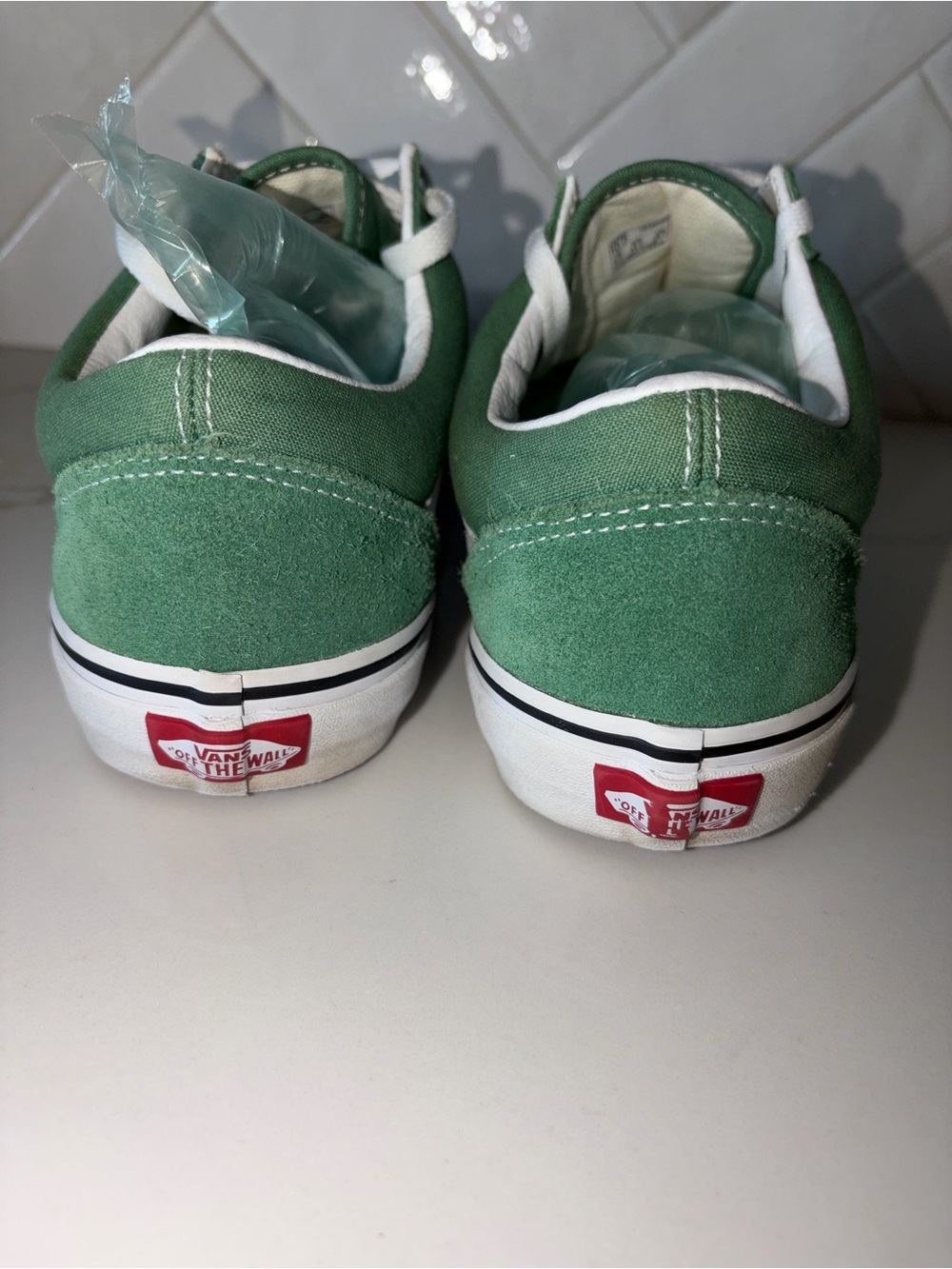 VANS Color Theory Old Skool Men's Size 10 Suede Green Sneakers Shoes - Picture 6 of 12